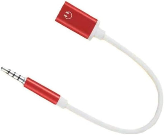 Calsgkspray 3.5mm MP3 Red Male to TypeC Female Audio Cable Cord Analog Cable Converter Earphone Adapter with Players