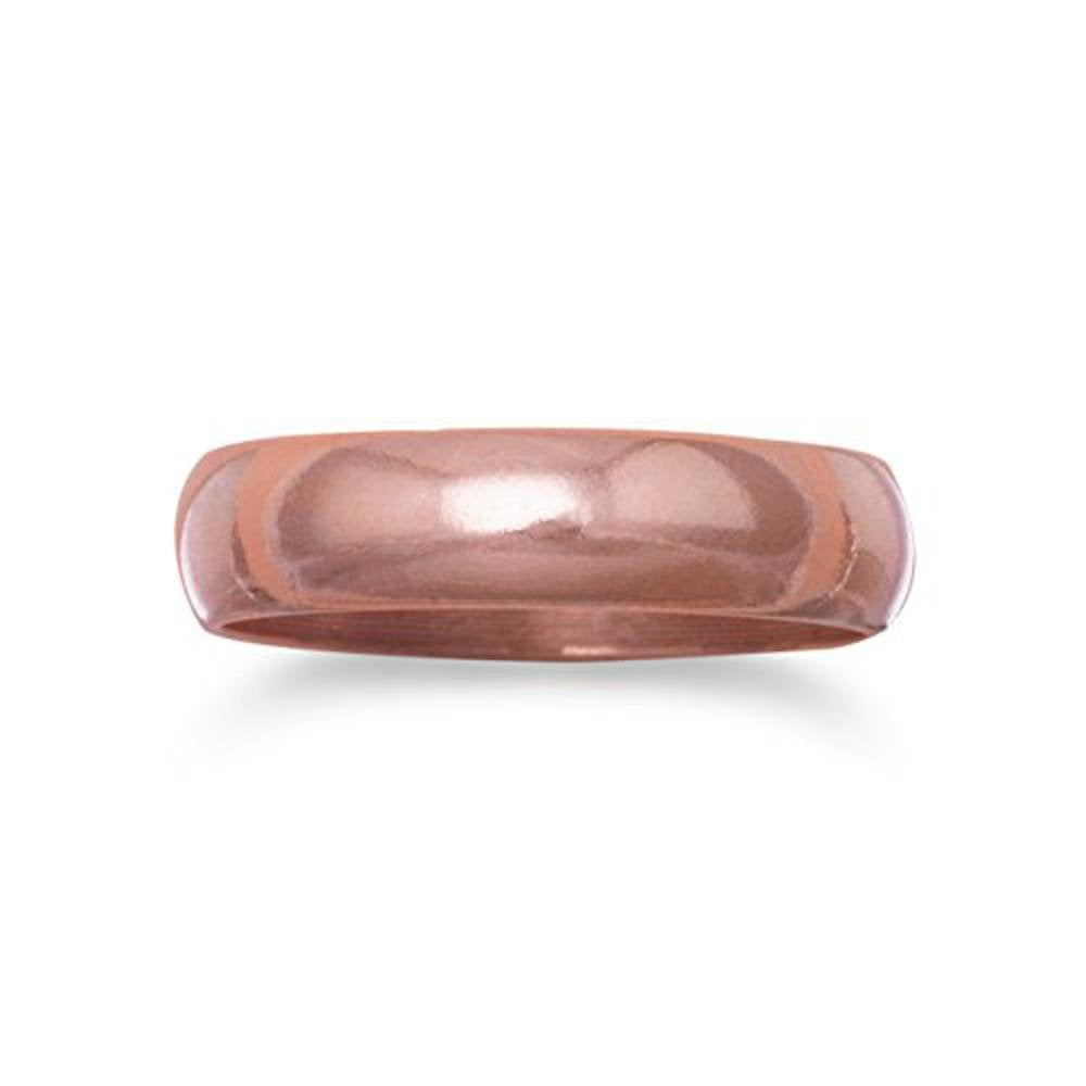 Roger Enterprises Pure Copper Ring 4.5mm Plain Band (7)