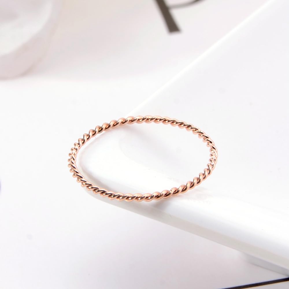 LIU JUN Copper Tensor Ring For Women, Pure Copper Tensor Solid Twisted Handmade Health Rings Set For Women Men Fashion Energy Jewelry Gifts (pure copper, 7)