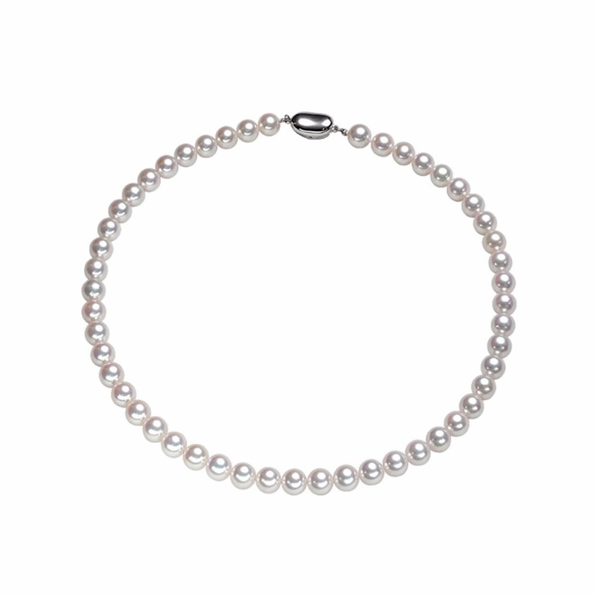 PearlLives Pearl Necklace For Women 8MM Dainty White Round Simulated Pearls Choker Necklace Strand