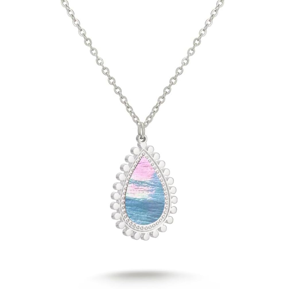 Milan Chiva 14K Gold Plated Black Agate layered Stacked Necklace for Women, Dainty Trendy Non Tarnish Circle Pendant Charm Necklaces Fashion Jewelry for Women Waterproof MNS-1008BK