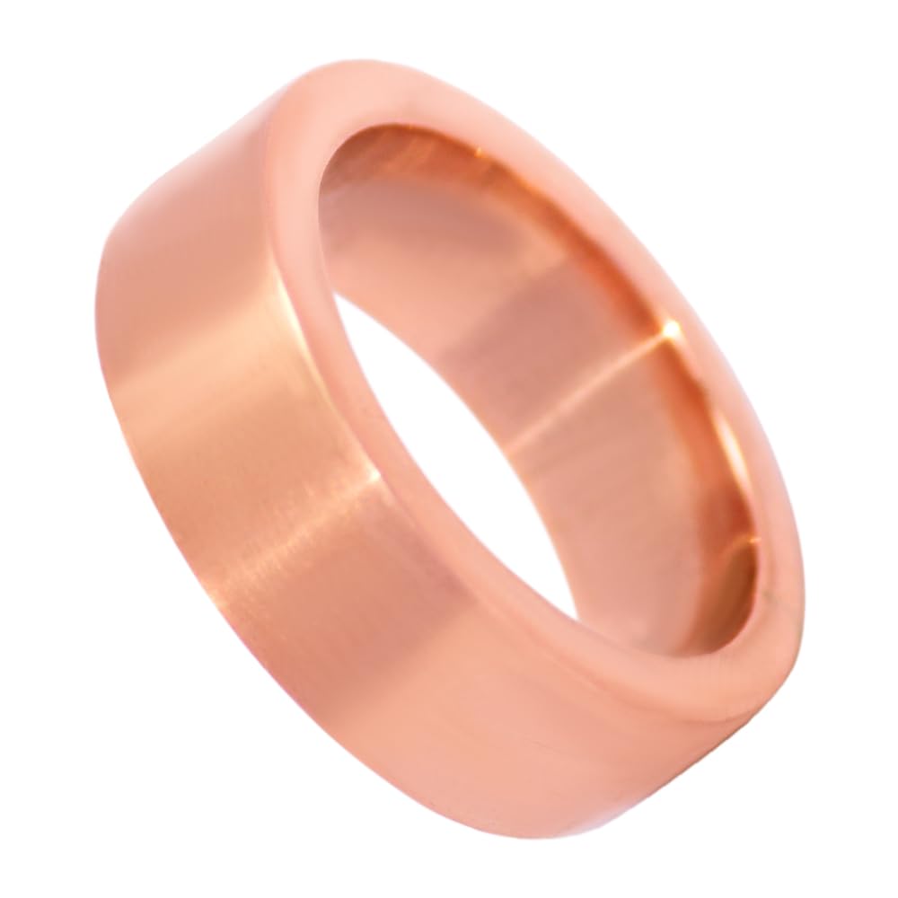 Krishnaa Jewels Pure Copper Handcraftede Natural Healing 2mm Heavy Thick Ring Ethnic Jewelry for Men and Women (10.5)