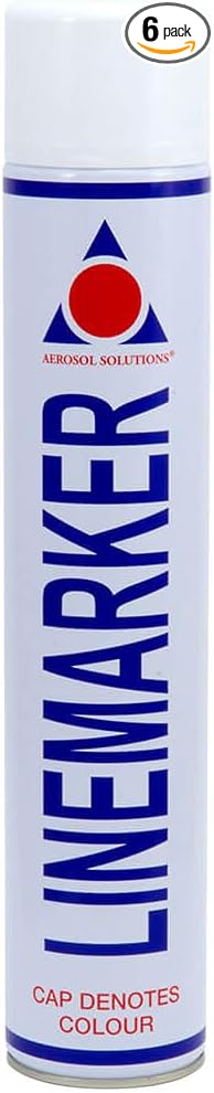 Line Marker, Grass and Road Spray Paint, Athletic Field Striping Paint Spray -White 26 Fl Oz (Pack of 6)