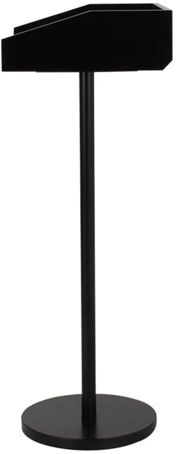 Lectern Podium Stand, Hotel Restaurant Entrance Podium Welcome Table Speaking Stage Master of Ceremonies Ideal for Sermons and Presentations Black