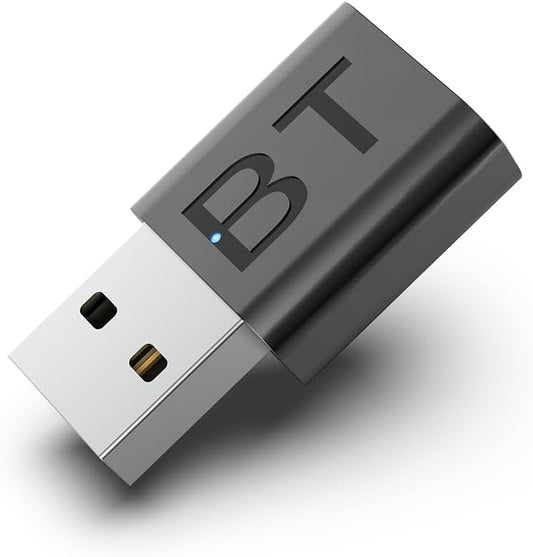 QOFOWIN 2-in-1 Receiver,5.4 3.5mm 3.5mm Mini USB Bluetooth Wireless Audio Adapter Car Kit Music Receiver for Home/Car