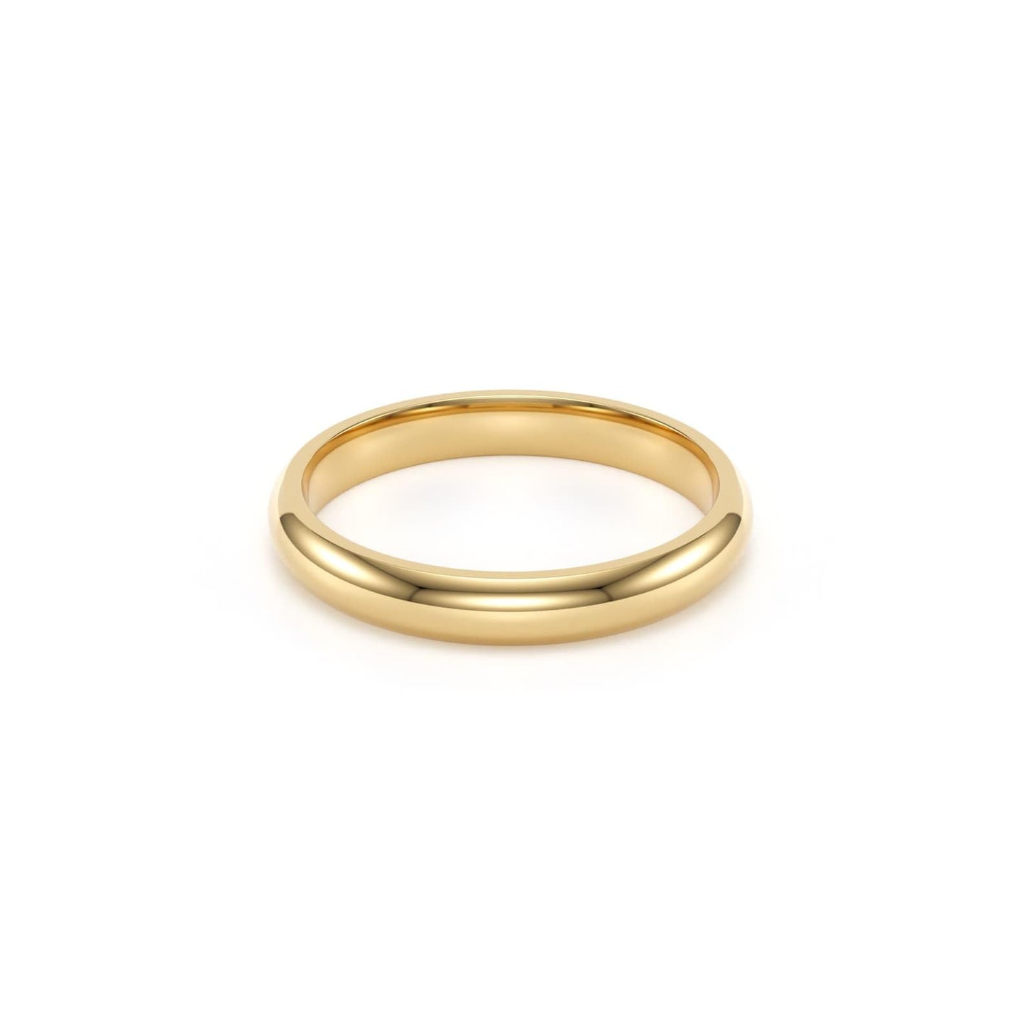 SHOP WGS 4mm 14K Solid Gold Wedding Band for Men & Women - Italian Real 14K Gold Plain Rings for Men - Solid Gold Wedding Bands Size 6