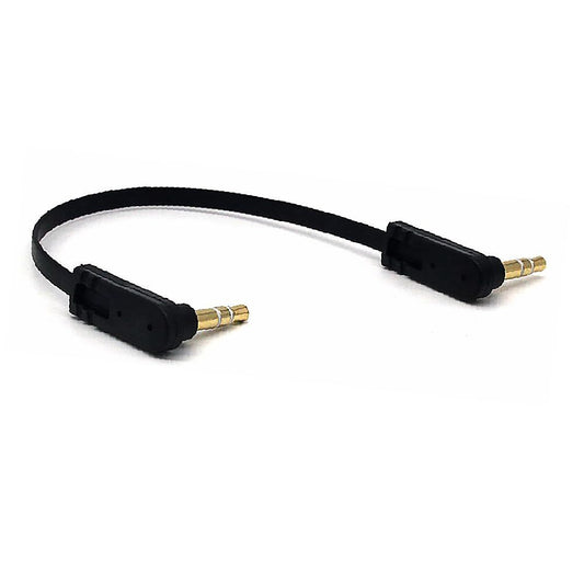 MysRuida 6 Inch 3.5mm 90 90 1/8" 1 Pack Stereo Jack Audio Cable, Degree to Degree Angle Male TRS Plug AUX Cord