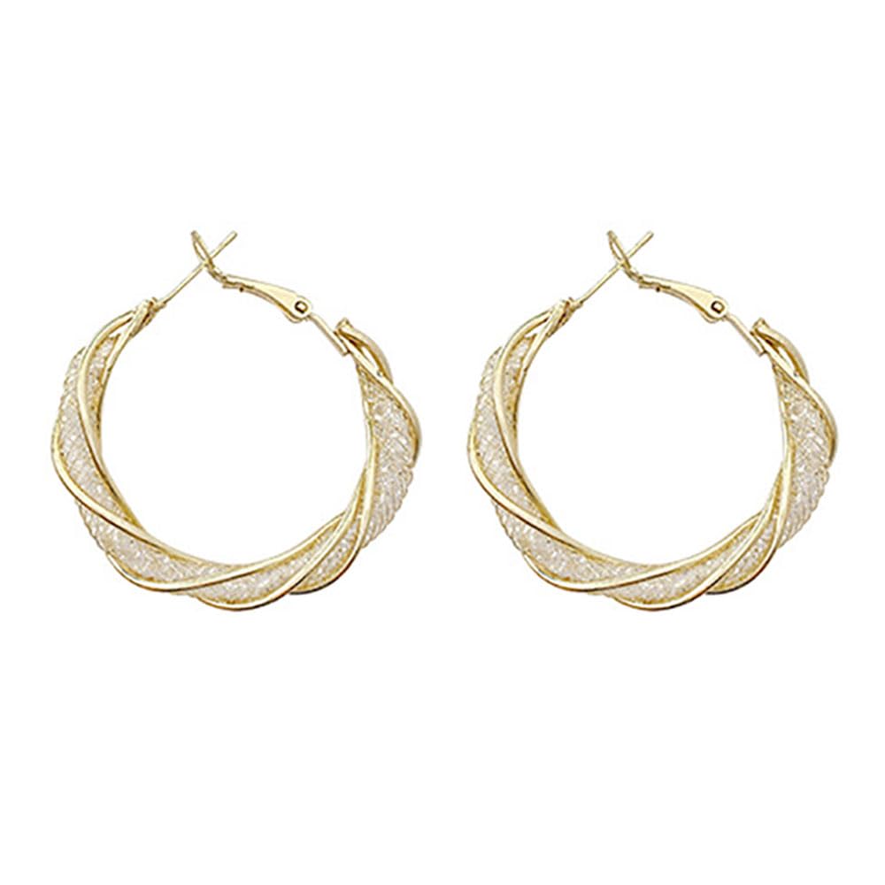 KRRHUEO Lymphatic Activity Hoop Earrings, Lymphvity Germanium Earrings, Acupressure Slimming Earrings, Hoops Earrings, Lymphvity Germanium Earrings Lymphatic Drainage Earrings (Gold 1Pairs)