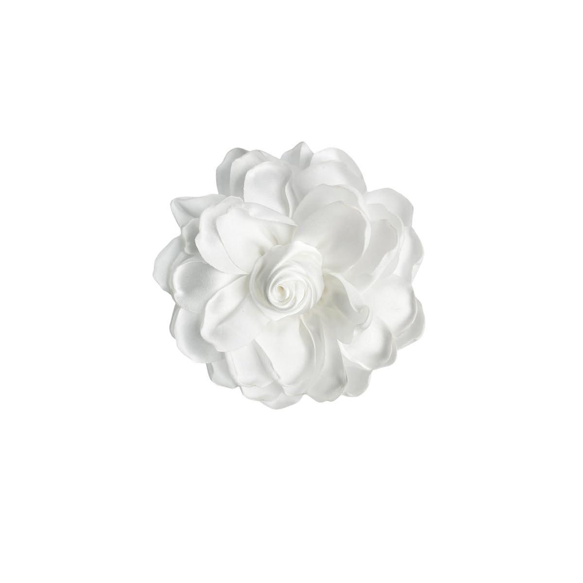 Elegant Large Cloth Flower Brooches Big Camellia Flower Pin for Women Dainty Cloth Fabric Rose Brooches Dress Skirt Scarf Hat Pins Clothing Decoration Accessories (White A)