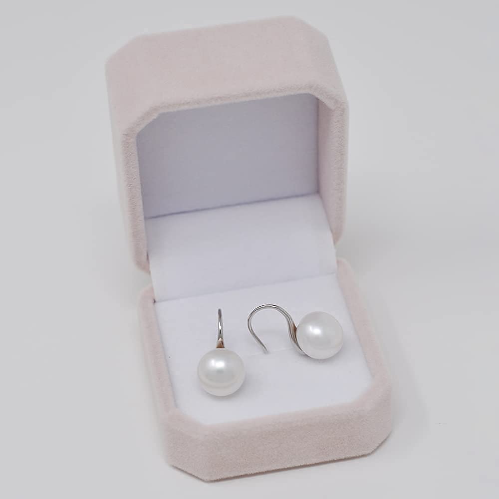Alevel 10-11mm Freshwater Cultured Big Pearl, 925 Sterling Silver Dangle Hook Earrings, Women Gifts
