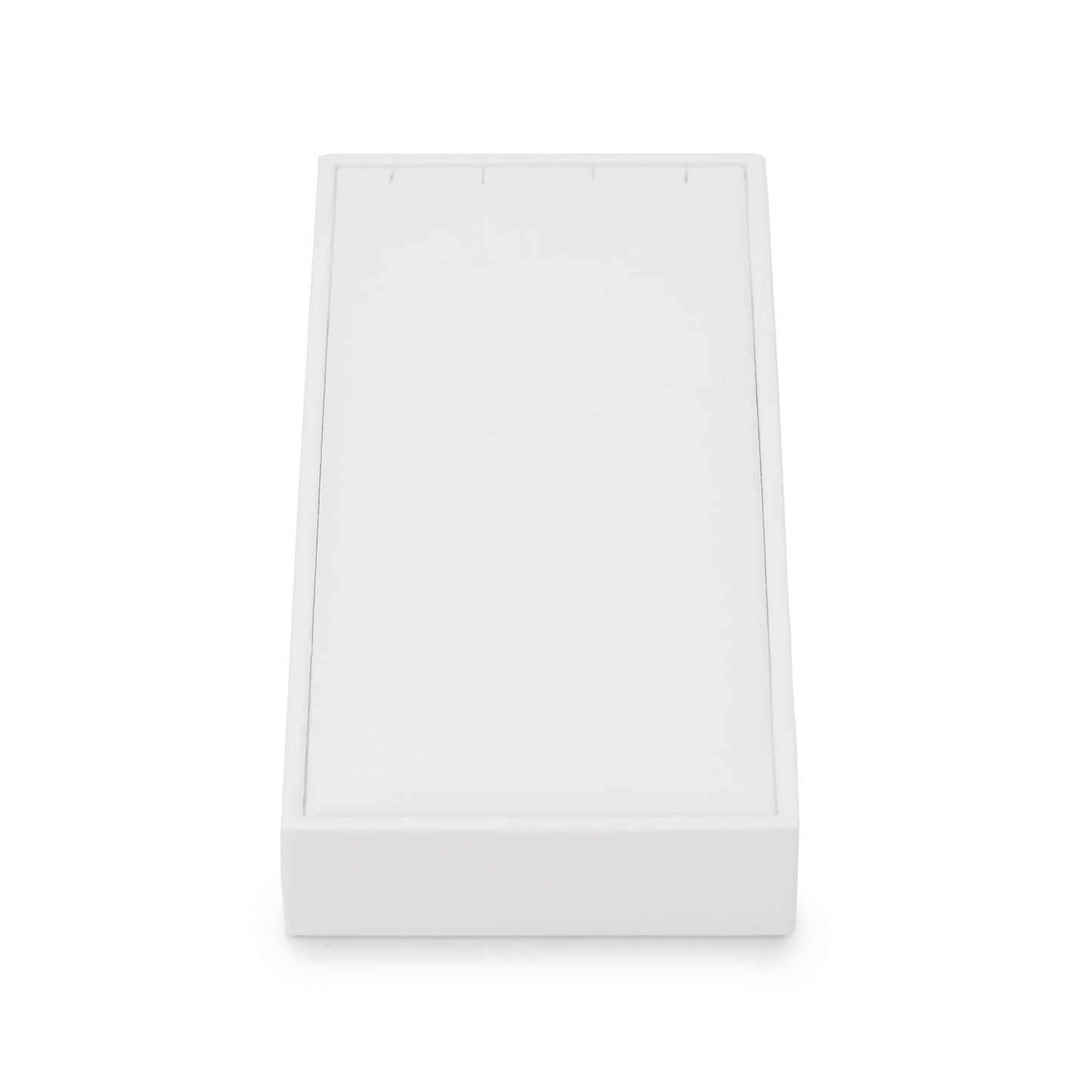 Papten 2 Slot PU Leather Necklace Jewelry Stand Pendant Drawer Jewelry Organizer Tray Bracelets Display Holder (White)