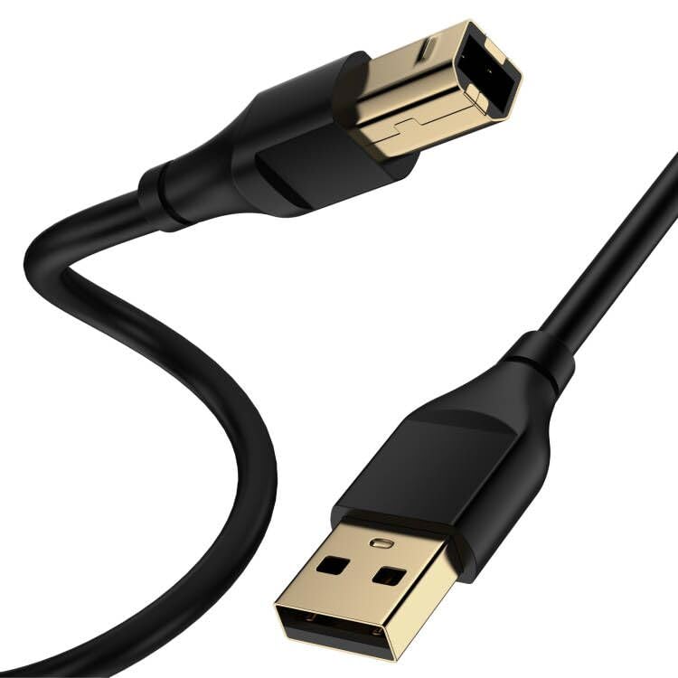 REPIND 2.0 6 USB Printer Cable USB A to USB B Cable Feet MIDI Cable Printer Cord to Computer High Speed for HP, Canon