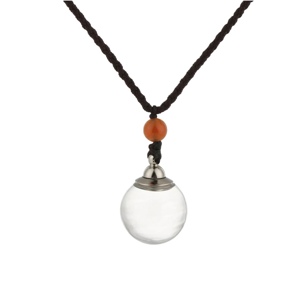 925 Sterling Silver Blood Vial Necklace For Women and Men - Glass Vial Pendant Necklace Perfume Bottle Necklace - Water Container Vial Jar Necklaces For Liquid Oil Diffuser Vial Jewelry