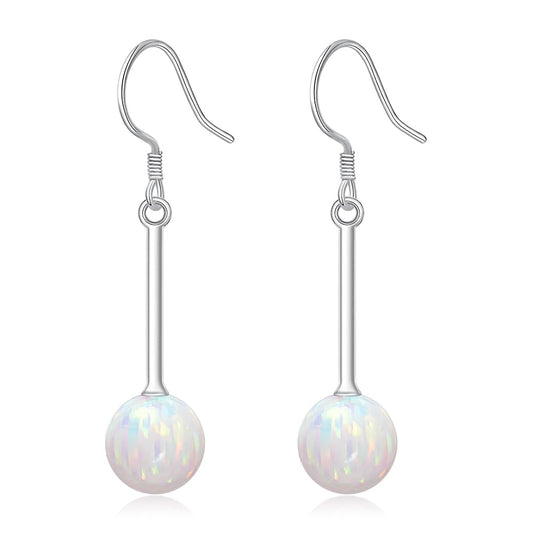 Opal Earrings for Women 925 Sterling Silver Elegant Dangle Drop Earrings Opal Jewelry Gifts for Women