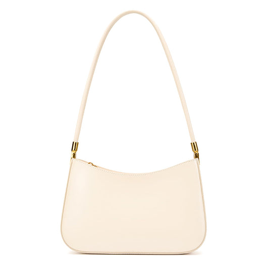 MFFOR Shoulder Bag for Women, Genuine Leather Hobo Tote Handbag, Small Clutch Purses Cute Hobo Handbag(Beige)