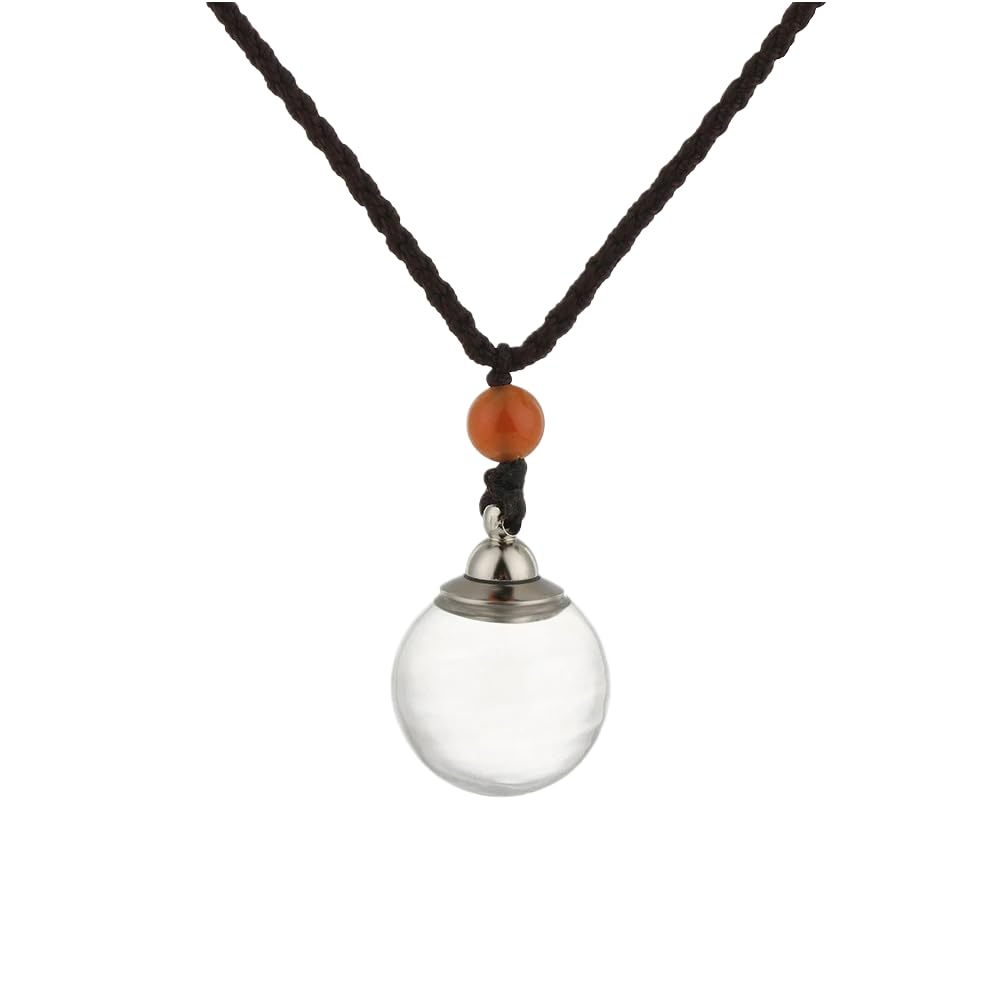 925 Sterling Silver Blood Vial Necklace For Women and Men - Glass Pendant Perfume Bottle - Water Container Jar Necklaces For Liquid Oil Diffuser Jewelry