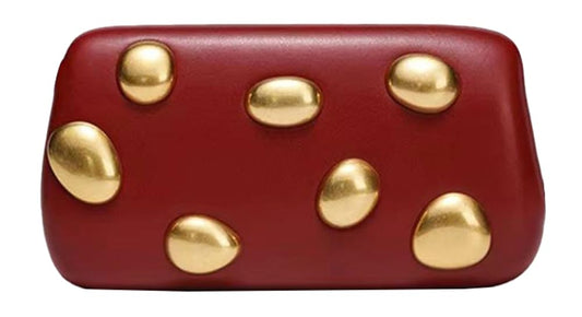 Women PU Leather Clutch Bag Stylish Elegant Clutch Evening Bag Crossbody Handbag Chain Purse for Wedding Party Prom