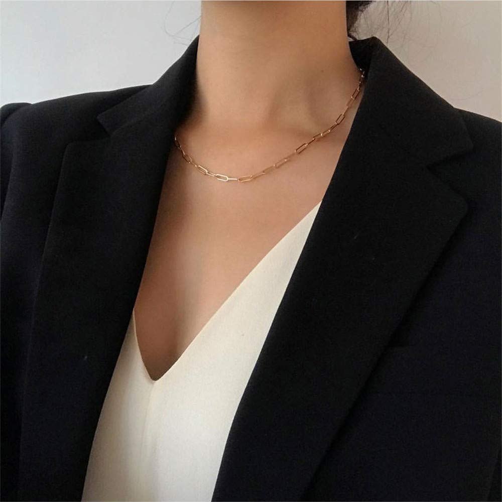 Turandoss Layered Cross Necklaces for Women, Layered Cross Link Necklace Layering Chain Necklaces for Women
