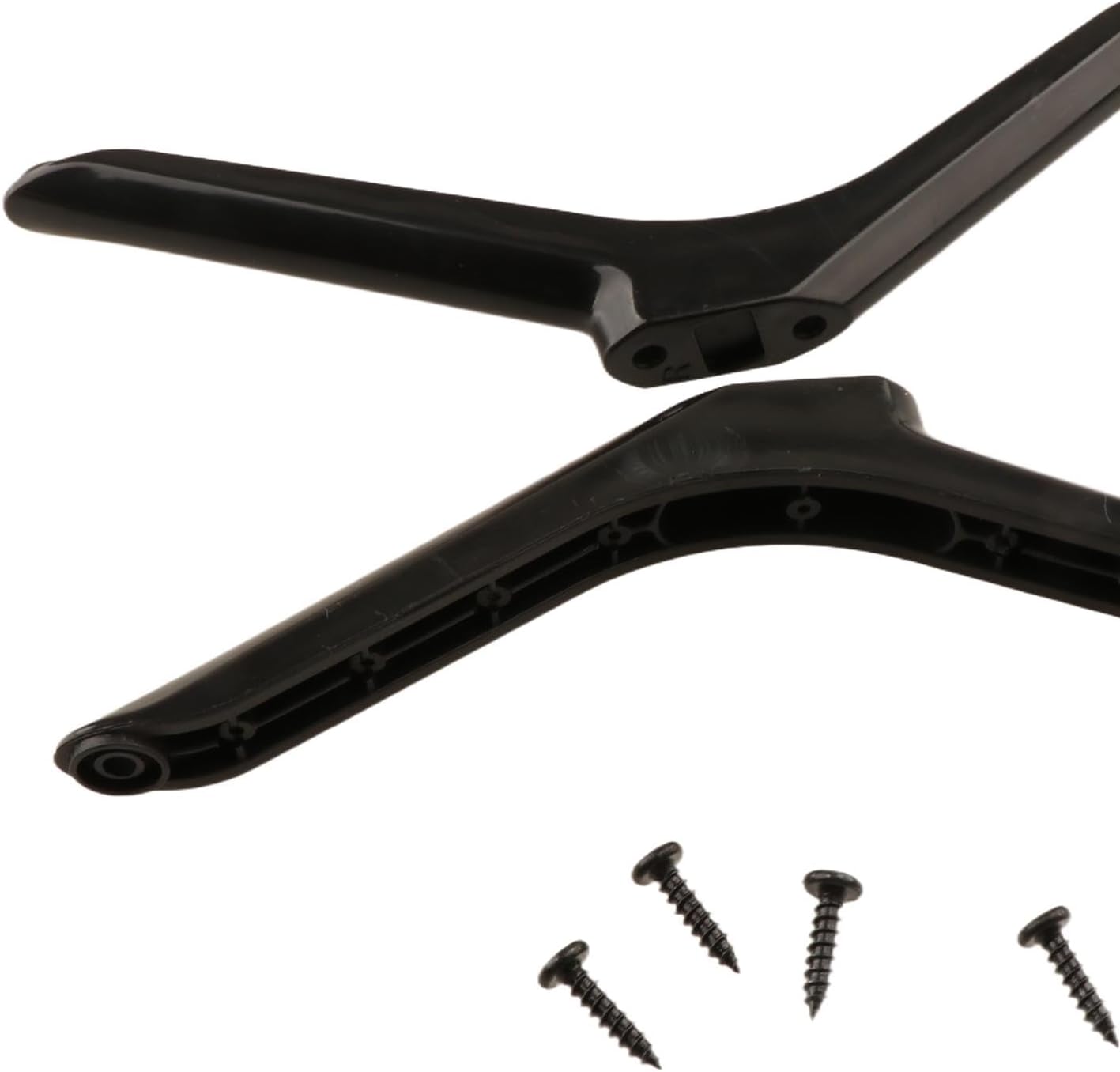 Moyeetings 2 19cmx5cmx1.6cm Pieces TV Stand Base Table Top Pedestal Feet Replacement Stand Mount Universal Holder