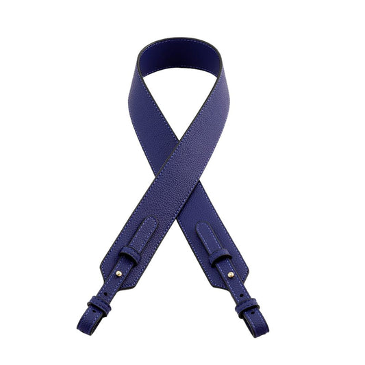 MOISTRI Grain Leather Purse Strap Adjustable Crossbody Replacement Straps for Handbags Monk Head Screws Detachable Gold Clasps Long Navy Blue