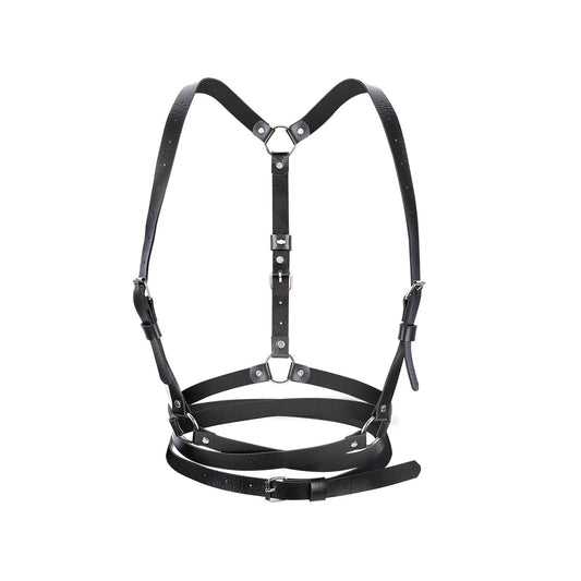 Punk Waist Leather Chain Belt Harness Strappy Adjustable Body Accessories for Women and Girl
