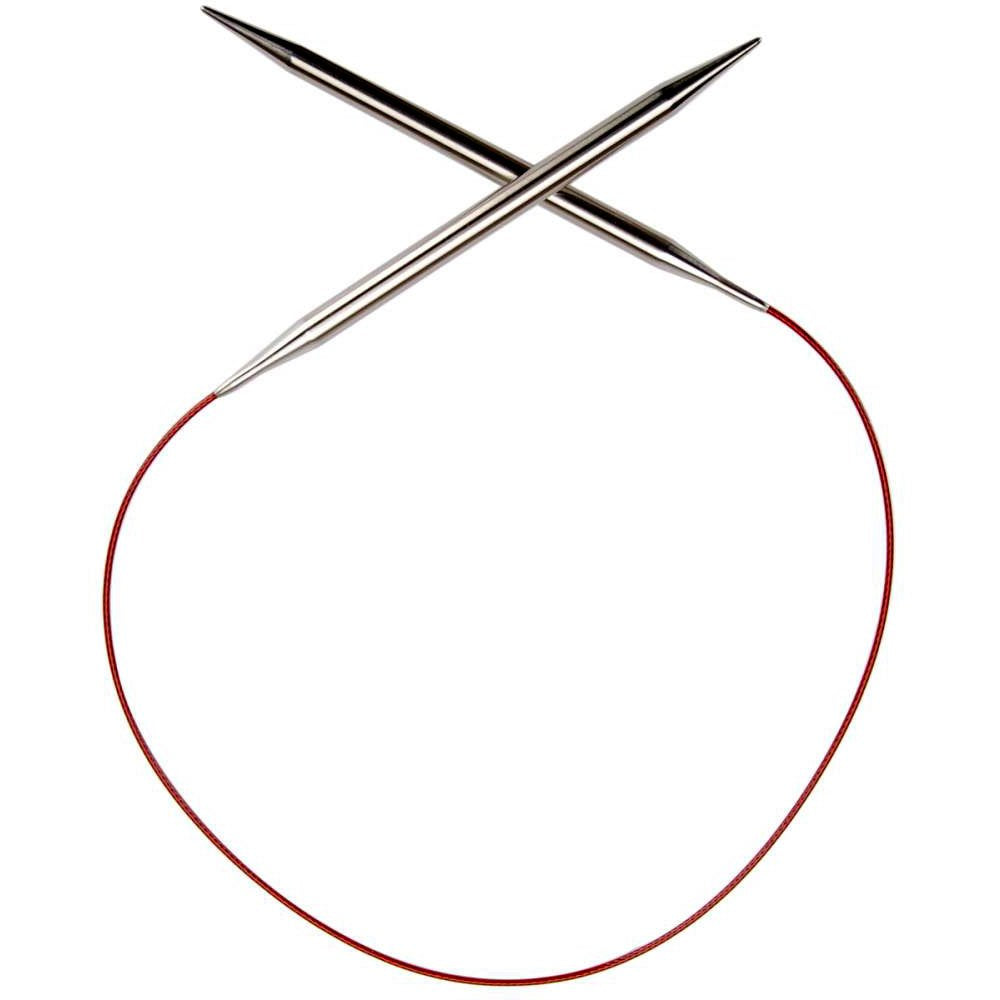 ChiaoGoo Red Lace Circular 24 inch (61cm) Stainless Steel Knitting Needle Size US 0 (2mm) 7024-0