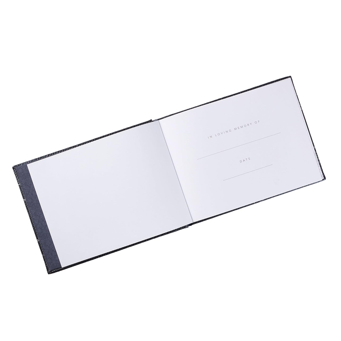 Christian Art Gifts in Loving Memory Guest Book - Grey Padded Faux Leather w/Debossed Cover Design - Condolence Book, Funeral Guest Book, Memorial Sign-in Book for Funerals & Memorial Services