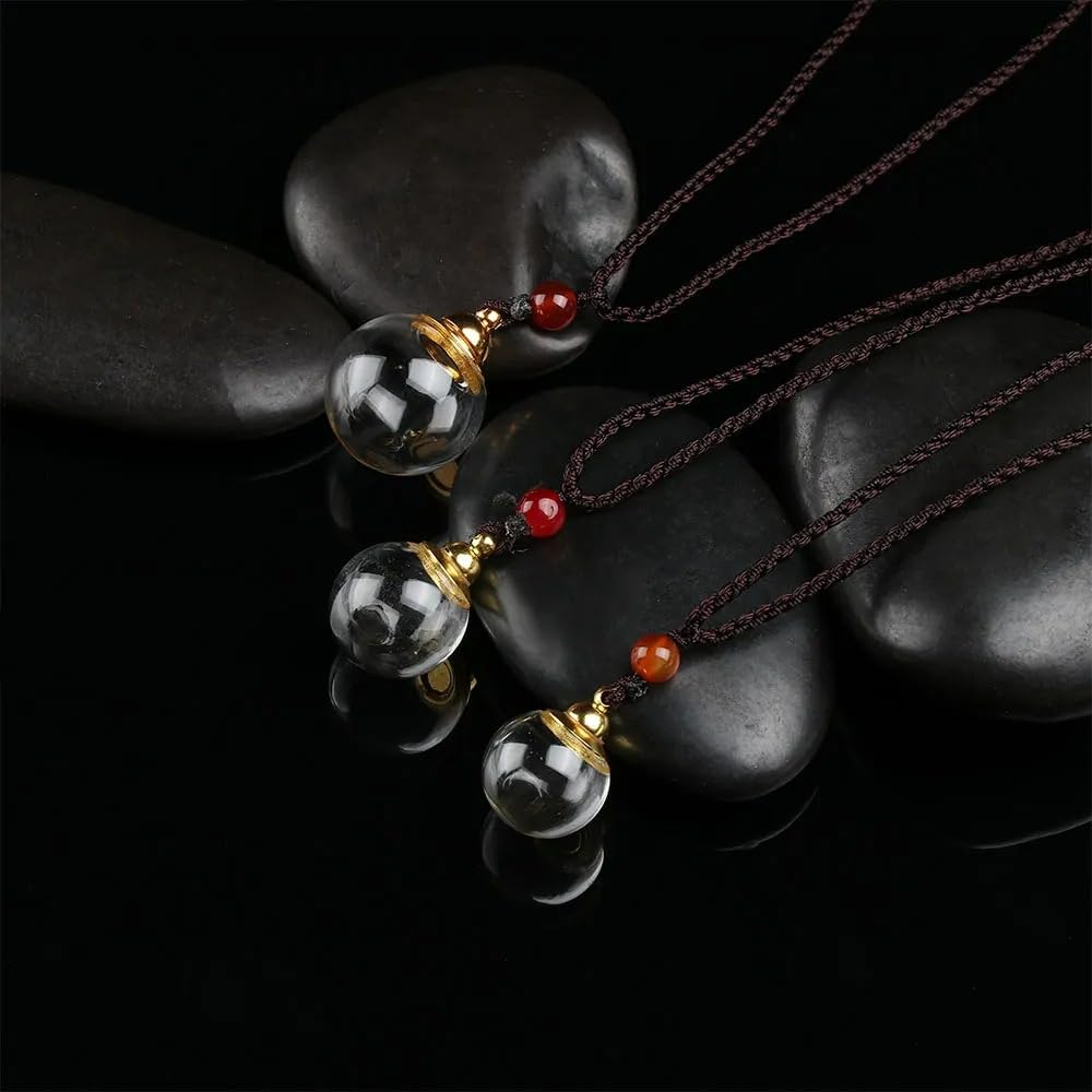 925 Sterling Silver Blood Vial Necklace For Women and Men - Glass Vial Pendant Necklace Perfume Bottle Necklace - Water Container Vial Jar Necklaces For Liquid Oil Diffuser Vial Jewelry