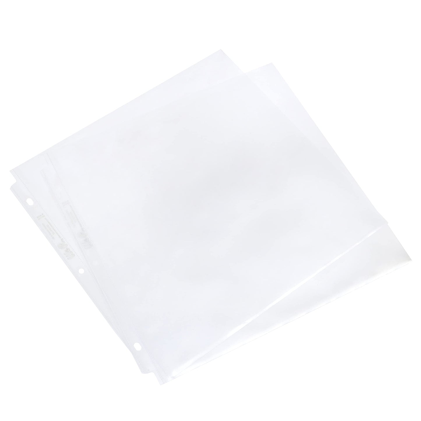 We R Memory Keepers, Page Protector Sleeve Set,12 x 12, Includes 50 Pages, Non-Glare, Compatible with Most 3 Ring Albums, Perfect for Scrapbooking, Document Storage and More