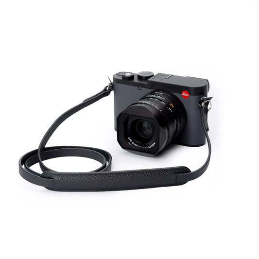 DBZZ Vintage Minimalist Leather Camera Neck Shoulder Strap For Leica Q3 X1 For Fuji X-half X100VI X100V DSLR Camera (Black palm print-Black line)