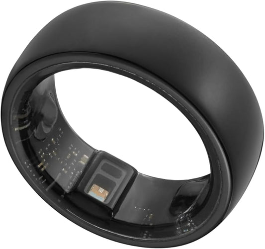 Smart Ring, Activity Trackers, Sleep Ring, Fitness Tracking, Stress Tracker, Heart Rate, Meditation, Temperature, Respiratory, No App Subscription, Women, Men, iOS, Android (Black, 7)