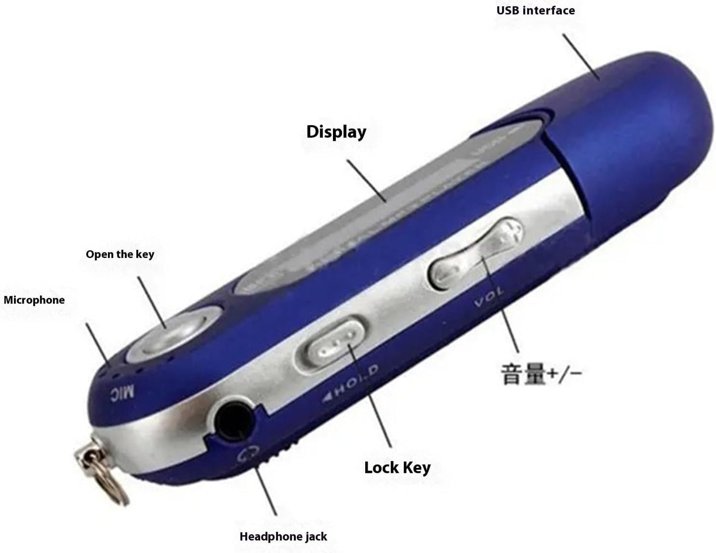 CATHATRR MP3 4G/8G Player with Builts in Memory Long Standbys Time and Lyric Display Screen Music Player Travel