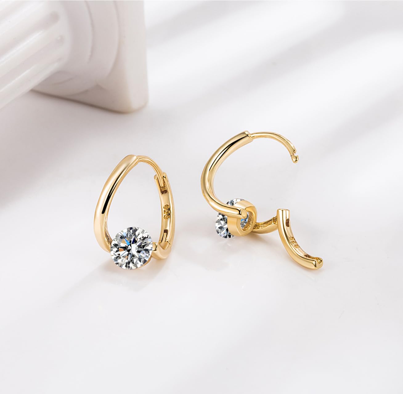 Lovefinity™ Lymphatic Magnetotherapy Earrings, Halolux Lymphvity Germanium Earrings, Atheniz Lymphatic Drainage Earrings Chunky Gold Hoop Jewelry Gifts for Women (Style1-GG)