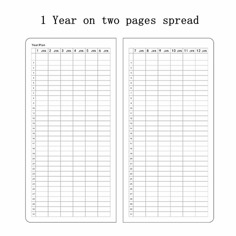 Undated Weekly Planner Notebook Pocket Organizer Appointment Book Journal Notebook A6 Week Plan Notepad (Beige with cover)