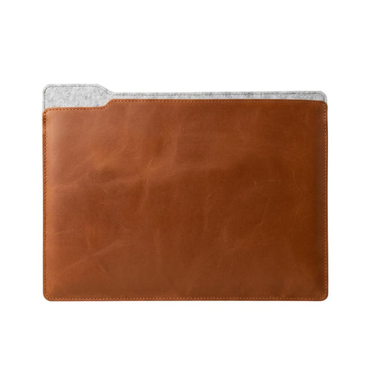 TORAKIP Genuine Leather Document Case 9" x 12" – Slim Portfolio Folder for Papers, Contracts & Files, Handmade Leather Organizer for Office & Travel, Warm Brown