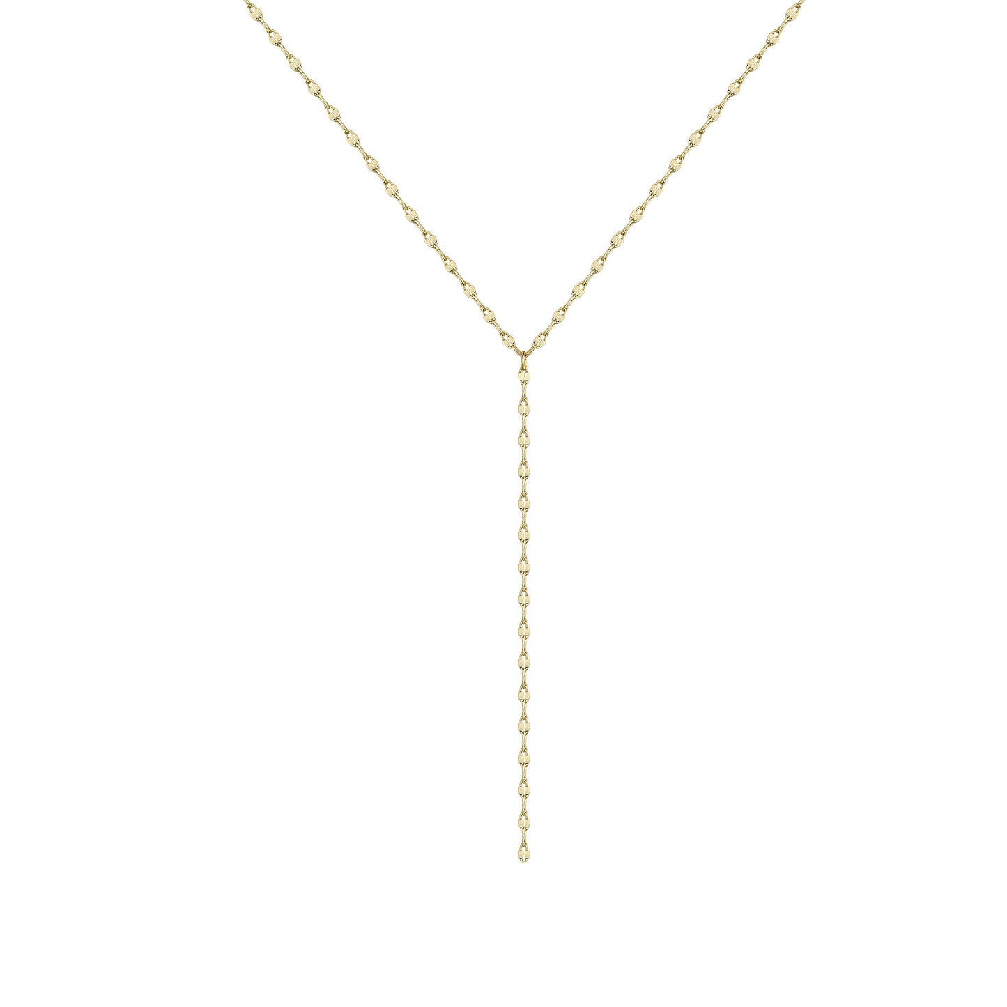 Pancert Gold Necklace for Women, Dainty Long Necklace 14k Gold Plated/Silver Y-Shaped Pendant Necklace Trendy Cz Beaded Chain Lip chain Drop Necklaces for Women Gift Jewelry