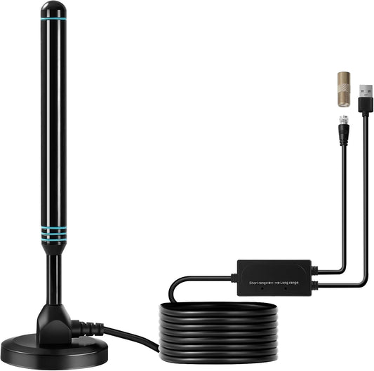Misswowo Indoor & Outdoor TV Antenna for Smart TV, Full Aluminum Alloy Body, May Help Receive More Local Channels