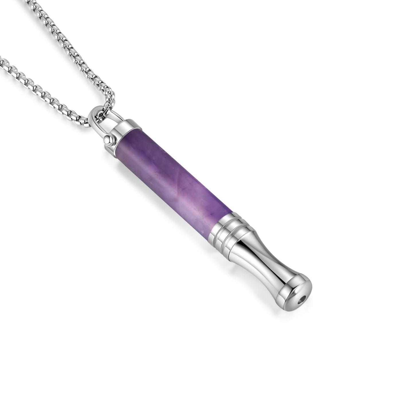 GemMyShin Breathing Necklace, Natural Stone Breathe Free Necklace Classic Shift for Stress Relief, Anxiety Necklace Mindful Breathefree Tool for Calm, Portable Wellness Gift for Adults