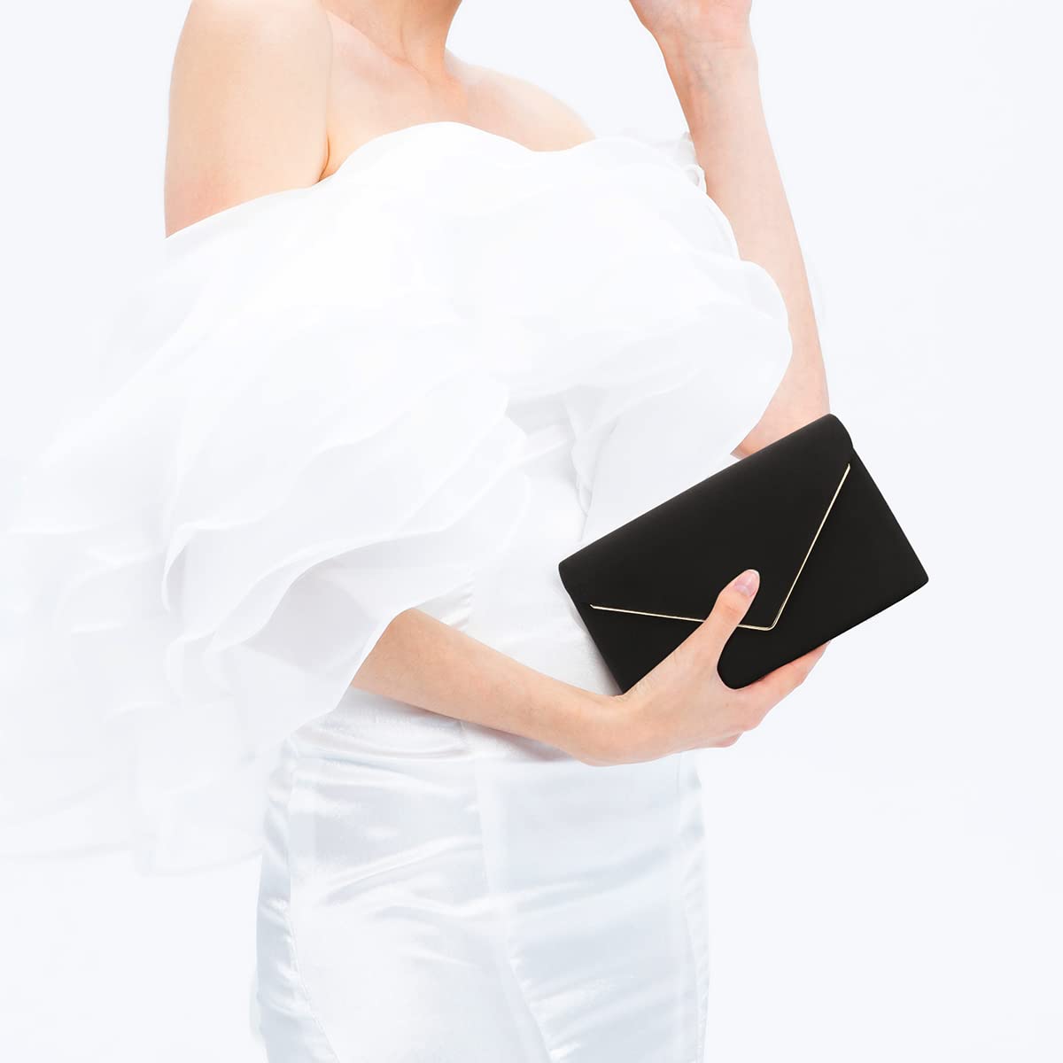 BBjinronjy Clutch Purse for Women Evening Bags Handbags for Wedding Party Cocktail Prom Faux Suede Crossbody Shoulder Bag