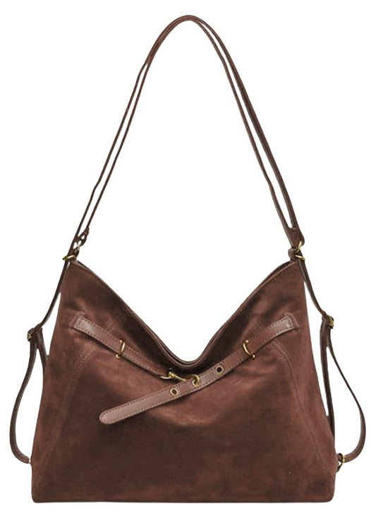 Suede Crossbody Bag 2025 Fall Winter Suede Tote Bag Hobo Purse Casual Shoulder Handbag Large Satchel for Women