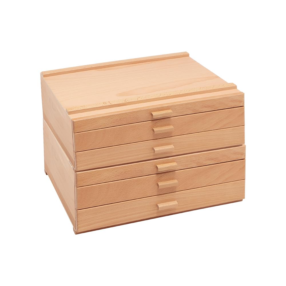 HG Art Concepts Artists Storage Chests - Premium Studio Organizer for Paint Tubes, Brushes, Pecils, Markers, & More! - 3 Drawer - 2 Pack
