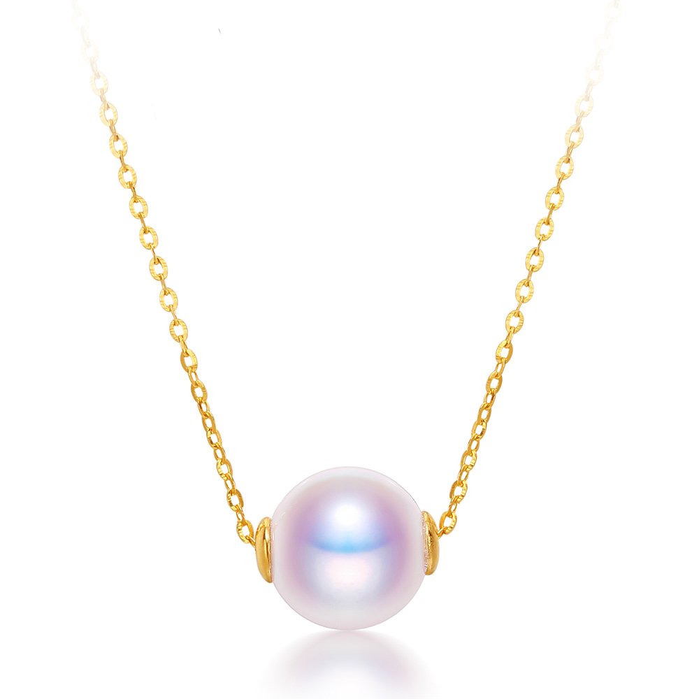 Pearls Necklace Genuine Akoya White Fine Jewellery Round AAAA+ Pearl 18K Pearl Pendant Necklace Gifts for Women Her- Anniversary Birthday Fine Jewelry -Valentine's Day Mothers Day Gifts
