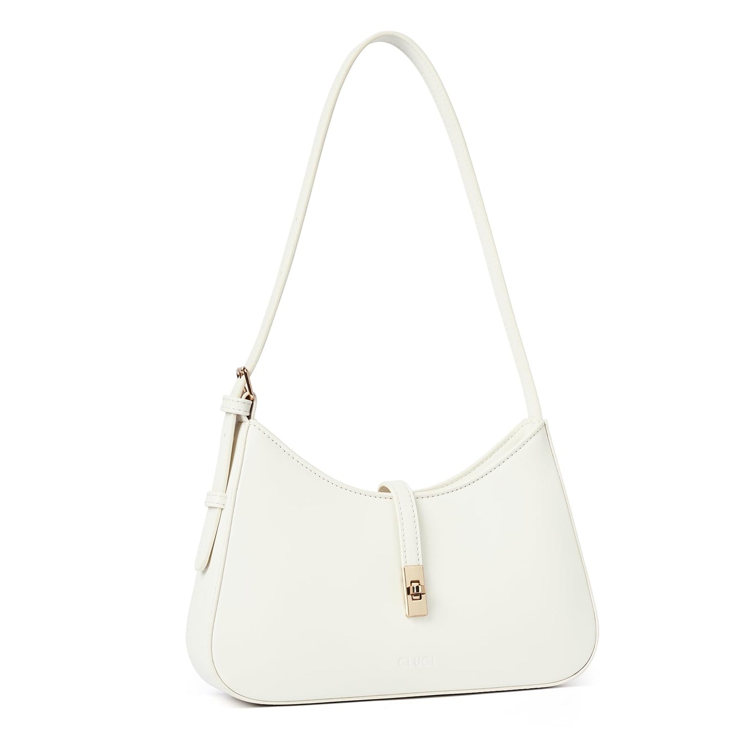 CLUCI Shoulder Bag for Women, Purses for Women, Handbag Hobo Bags Vegan Leather Crossbody Purse with Adjustable Strap White