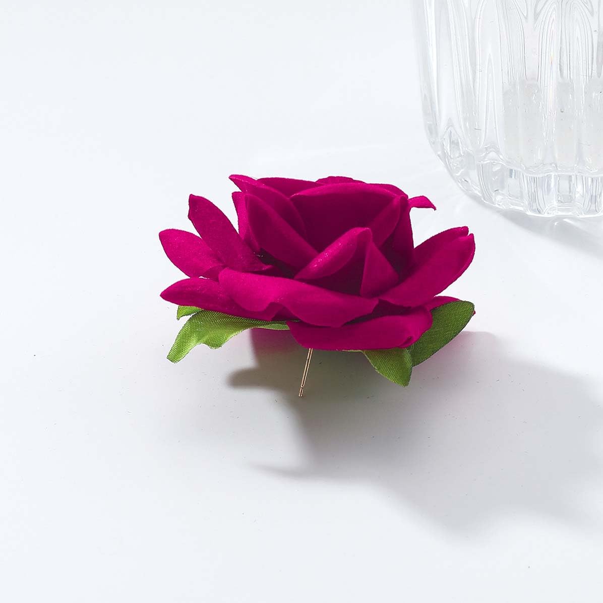 ALRNBY Rose Earrings for Women Flower Earrings Red White Purple Floral Earring Big Stud Prom Jewelry Alt Elegant Jewelry Wedding Bridal Bridesmaid (Purple)