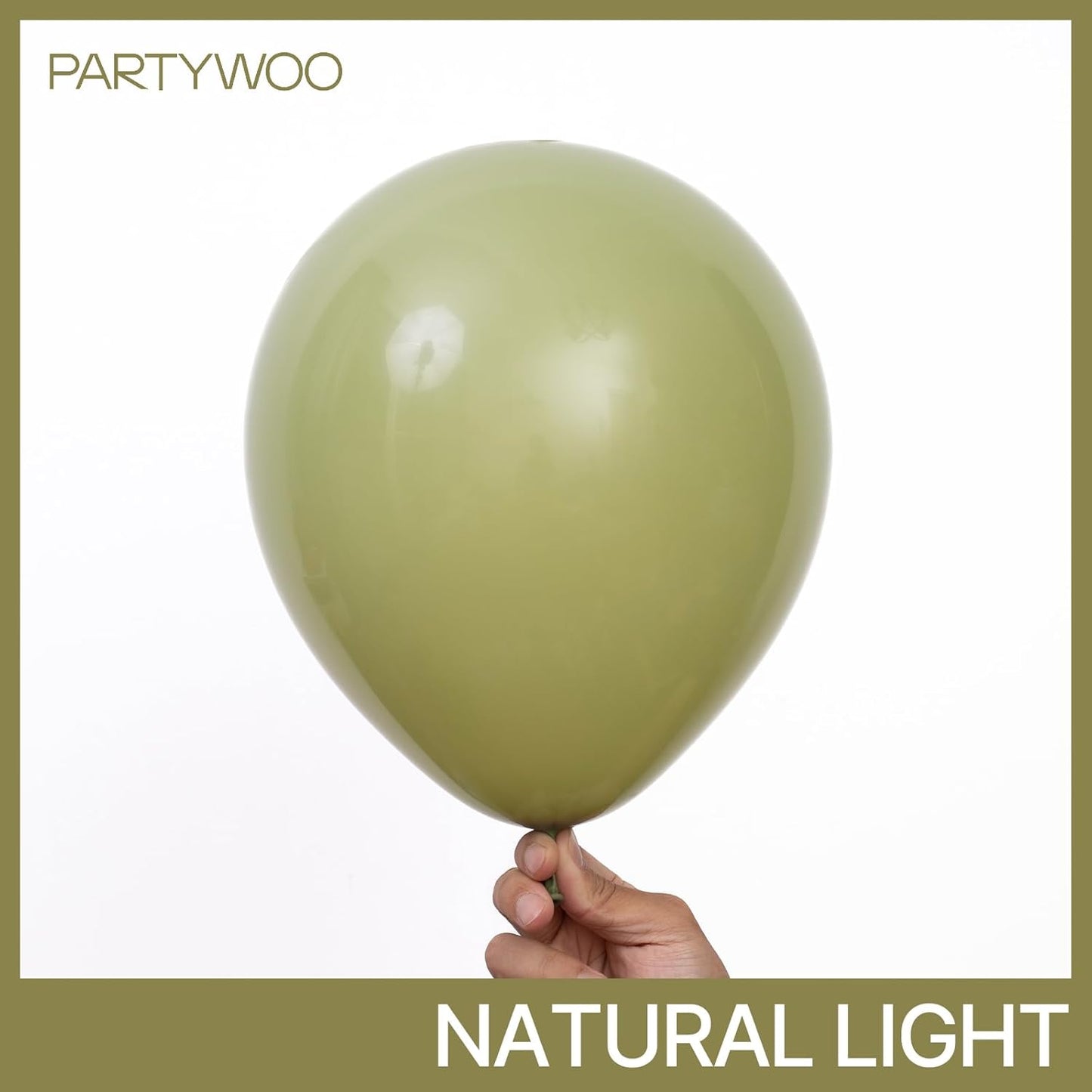 PartyWoo Sage Green Balloons - 140-Piece Latex Balloon Arch Kit | 18", 12", 10", 5" Sizes for Weddings & Birthdays