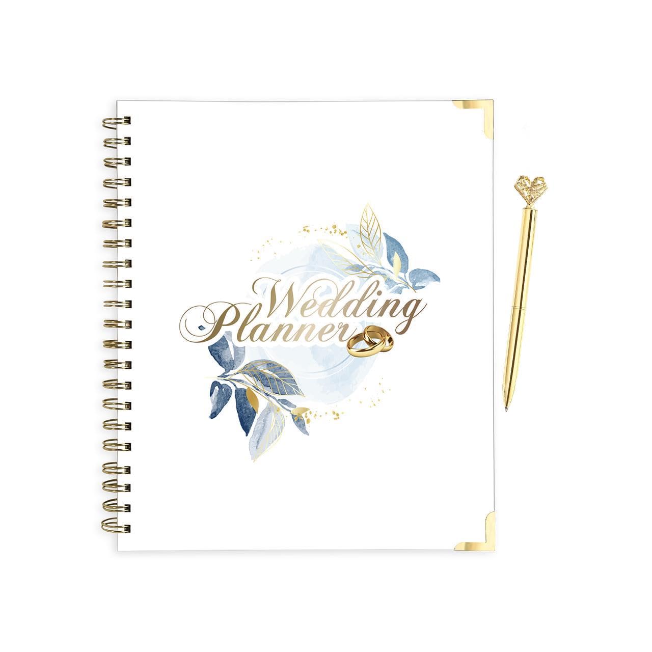 NATHMC STORE Wedding Planner Book and Organizer, Bridal Planner Includes Countdown Calendar, Beautiful Pen, Wedding Planning Book, Budget Planner, Wedding Timeline, Vendor Contacts.