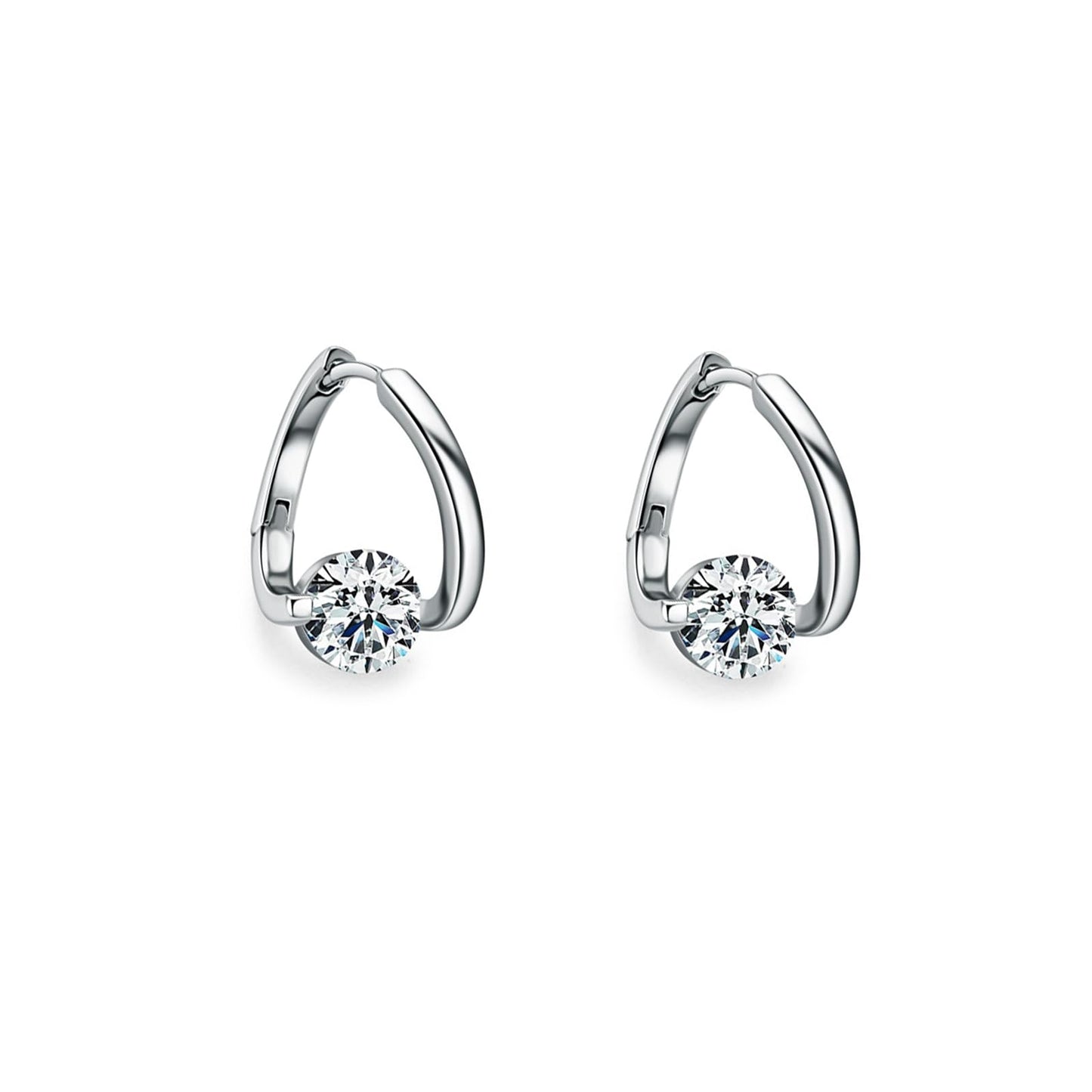 Halolux Lymphvity Germanium Earring for Women Lymphatic Drainage Earring CZ Zircon Acupressure Earrings Atheniz Lymphatic Earrings Dainty Jewelry Gifts (Silver)