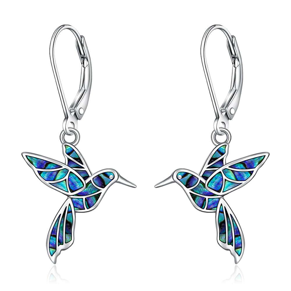 Hummingbird Earrings for Women Sterling Silver Hummingbird Earrings Dangle Jewelry Gifts for Women Unique Christmas Birthday Gifts