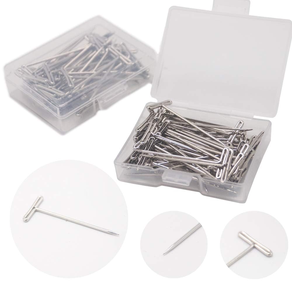 LAMXD Knit Blocking Pins Kit - 25 Pcs Knit Blockers & 100 T-pins Kit for Blocking Mats- Knit Blocking Combs for Blocking Knitting, Crochet, Lace or Needlework Projects, use for Knitting Mat