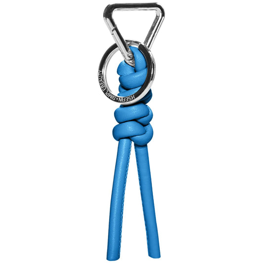 HSEFIN Leather Key Chain Car Universal Unisex Key Chain with Removable Triangle Open Key Ring (blue)